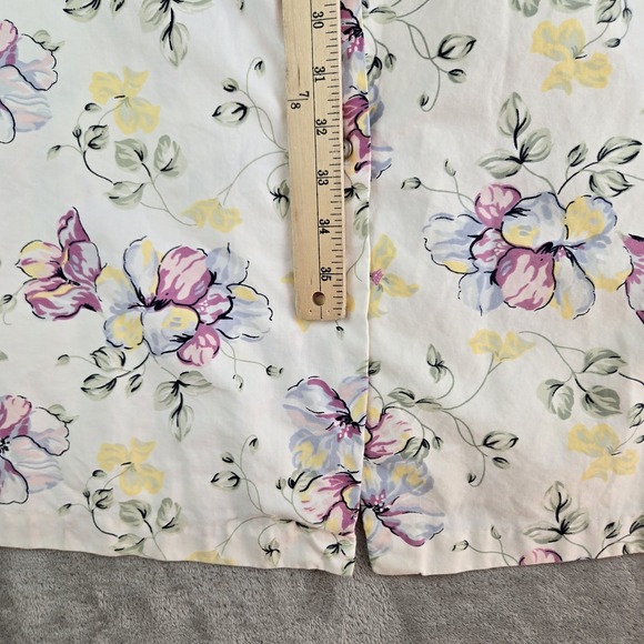 Vintage Carriage Court House Dress White Floral Lace Trim Pocket Cottage Grandma - Picture 4 of 11